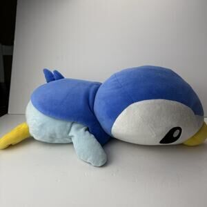 2013 Pokemon Tomy Trainer's Choice Piplup 18 inch Plush - Laying Down